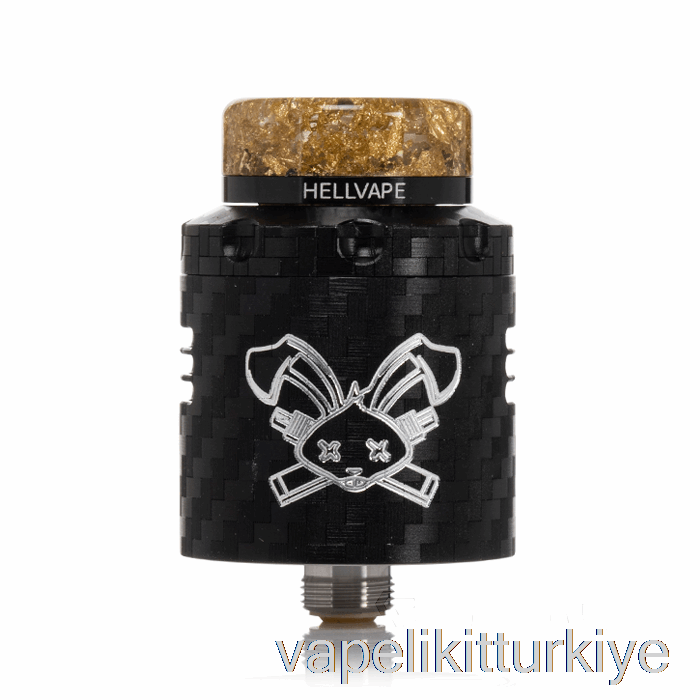 Vape Elektronik Sigara Hellvape ölü Tavşan V3 24mm Rda Siyah Karbon Fiber